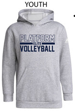 Adidas Platform Elite VB Adidas Youth Fleece Hooded Sweatshirt- Medium Grey Heather