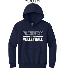 Platform Elite VB Youth Fleece Hooded Sweatshirt-Navy