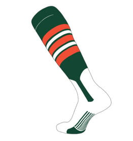 TCK NEON ORANGE TCK Custom Pro Builder Socks-Pattern F-Dark Green/Orange/White