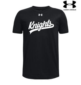QC Area Knights Under Armour Short Sleeve YOUTH Team Tech Tee-Black
