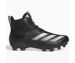 Adidas CHAOS Lineman High Top Cleats Shoes Black White Temple s Sporting Goods
