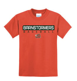 Barnstormers BASEBALL Youth Short Sleeve Tee-Orange