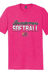 Barnstormers Softball Rah Rah clothing District Perfect Tri-blend  Crew Tee-Fuchsia Frost