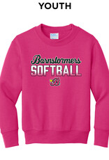 Barnstormers SoftballYouth Crewneck Sweatshirt-Sangria