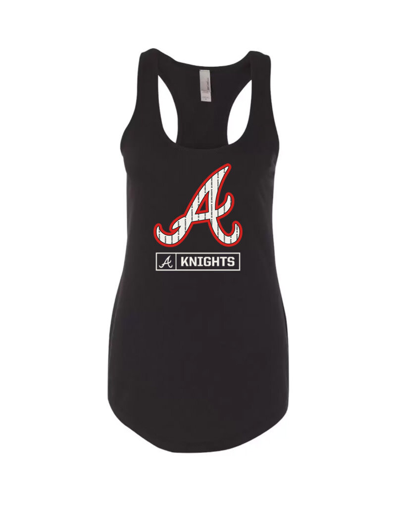 QC Area Knights Pinstripe "A" Women's Lightweight Tank-Black