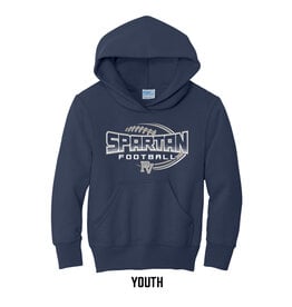 PV Football Youth Hooded Sweatshirt - Navy