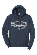 PV Football Unisex Core Classic Weight Cozy Pullover Hooded Sweatshirt - Navy