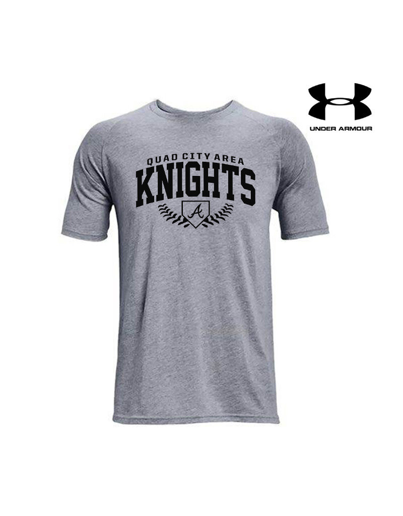 Under Armour Knights Baseball Under Armour Athletics soft cotton blend T-shirt-Steel Grey heather