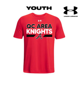 Under Armour Knights Baseball Under Armour short sleeve YOUTH Team Tech Tee-Red YOUTH