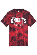 Knights Baseball Unisex Crystal Tie-Dye Tee-Black/Red
