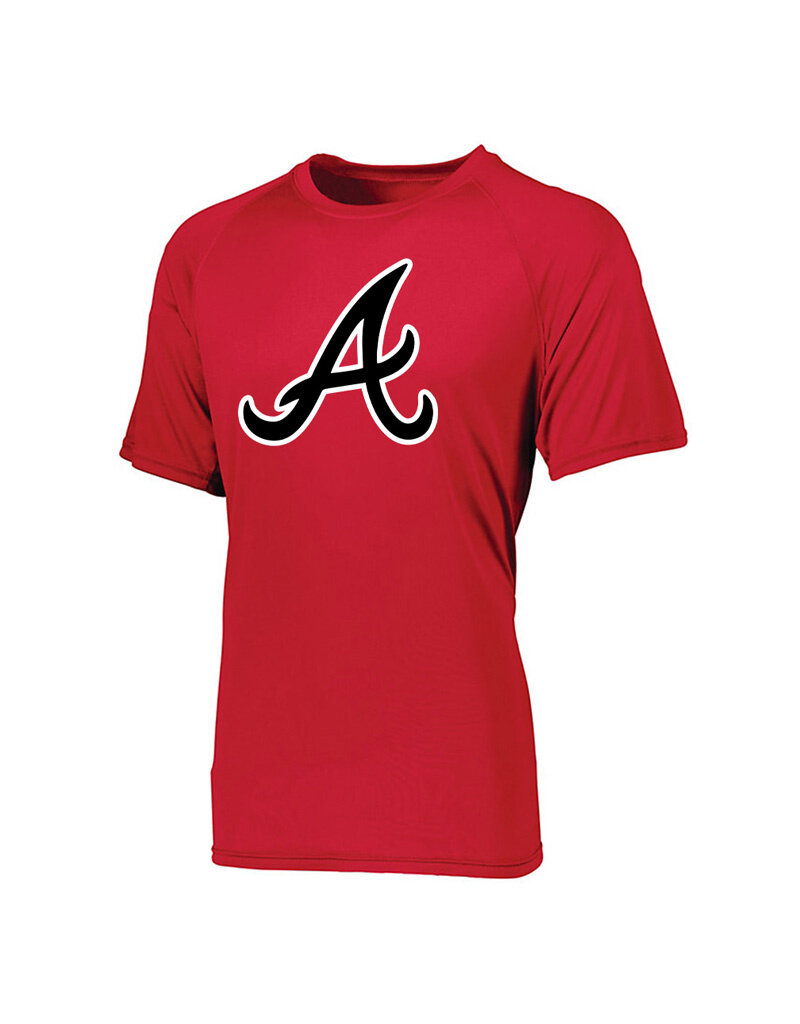 Adcraft QC Area Knights BB Attain Wicking Raglan Sleeve Tee-Red