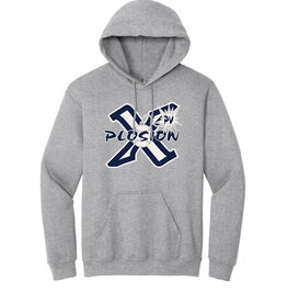 Adcraft PV X-Plosion Softball Unisex Basic Hooded Sweatshirt-Grey