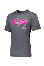 Adcraft QC Area Knights Attain Wicking Raglan Short Sleeve Tee-Graphite