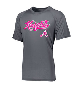 Adcraft QC Area Knights Attain Wicking Raglan Short Sleeve Tee-Graphite