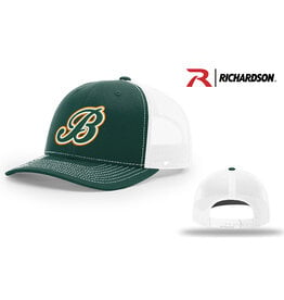 Adcraft Barnstormers Richardson Pro Mesh Adjustable Trucker Cap Split-Dark Green/White