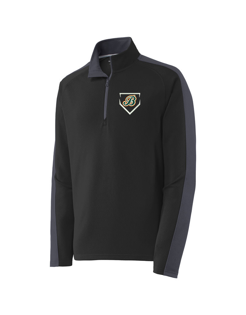 Barnstormers Home Plate 1/4 Zip Pullover - Black/Iron