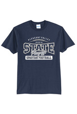 PV Football State Playoffs Unisex Short Sleeve Tee-Navy