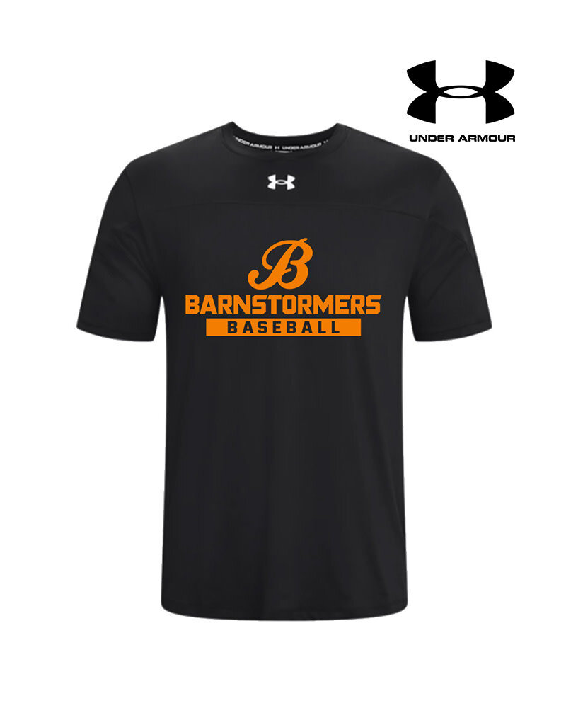 Under Armour Barnstormers BB Under Armour Knockout Team Short Sleeve Performance T-Black