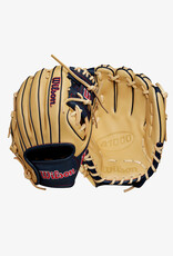 Wilson A1000® PF11 11” Infield Baseball Glove RHT - Blonde/Navy/Red