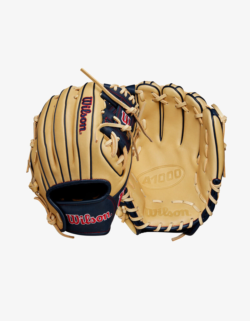 Wilson A1000® PF11 11” Infield Baseball Glove RHT - Blonde/Navy/Red