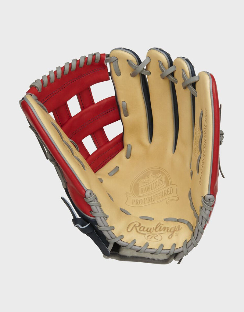 Rawlings RAWLINGS PRO PREFERRED SERIES R. ACUNA GAMEDAY PATTERN 12.75-INCH BASEBALL GLOVE LHT - CAMEL/NAVY