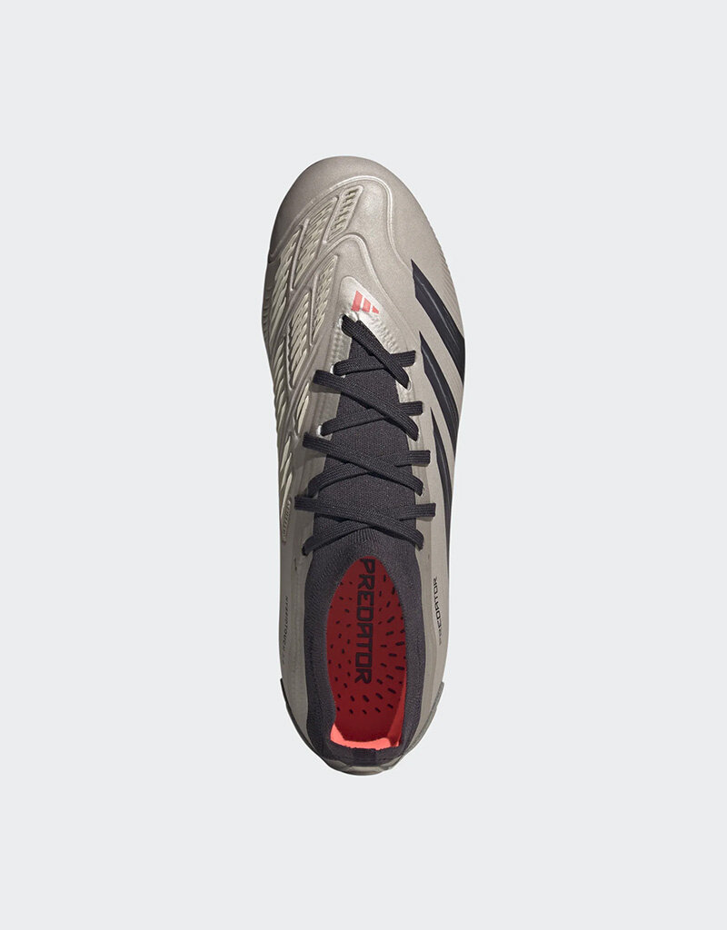 Adidas adidas Predator Pro Firm Ground Cleats  - Platinum Metallic/AuroraBlack/Turbo