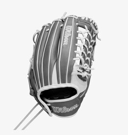 Wilson 2024-2025 A1000® T125 12.5” Outfield Fastpitch Softball Glove RHT - White/Grey