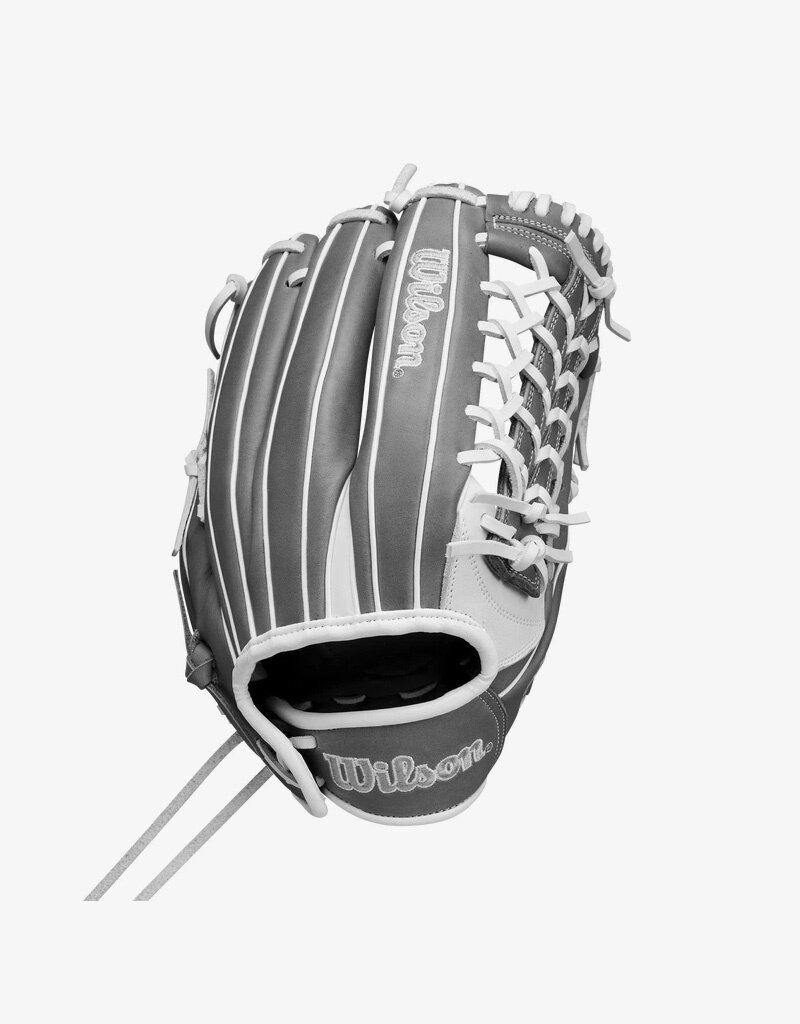 Wilson 2024-2025 A1000® T125 12.5” Outfield Fastpitch Softball Glove RHT - White/Grey