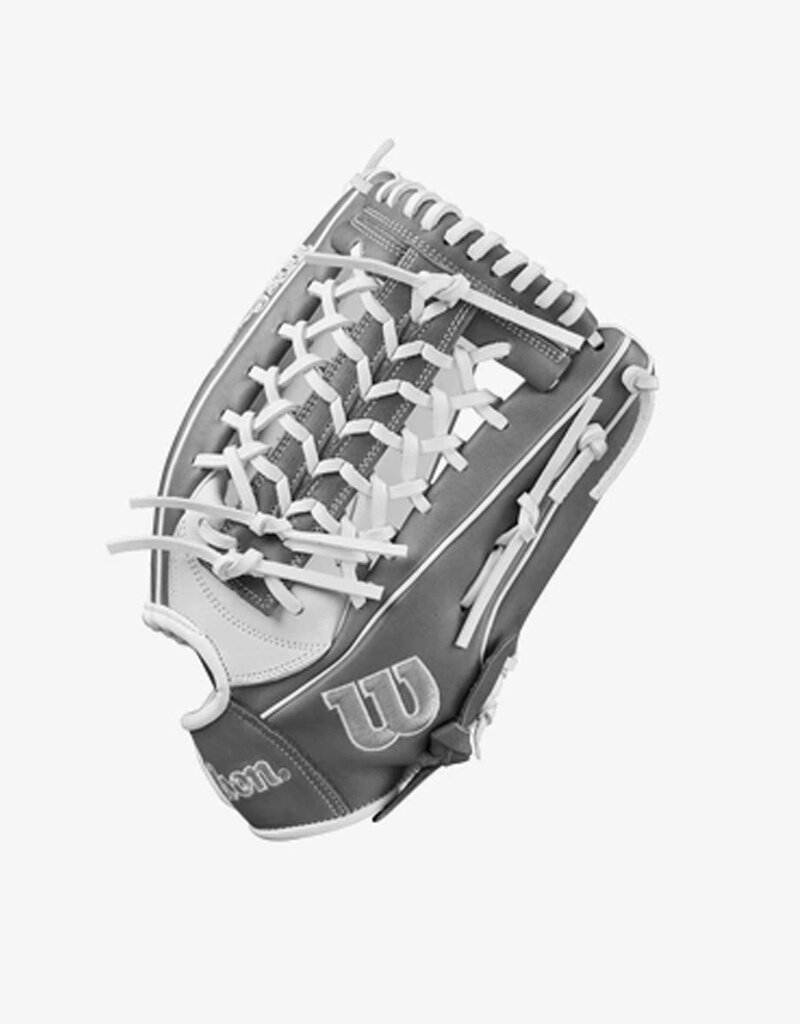 Wilson 2024-2025 A1000® T125 12.5” Outfield Fastpitch Softball Glove RHT - White/Grey
