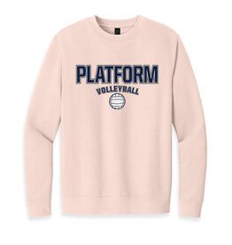 Platform Elite VB Unisex Ringspun Fleece Crewneck-Rosewater Pink