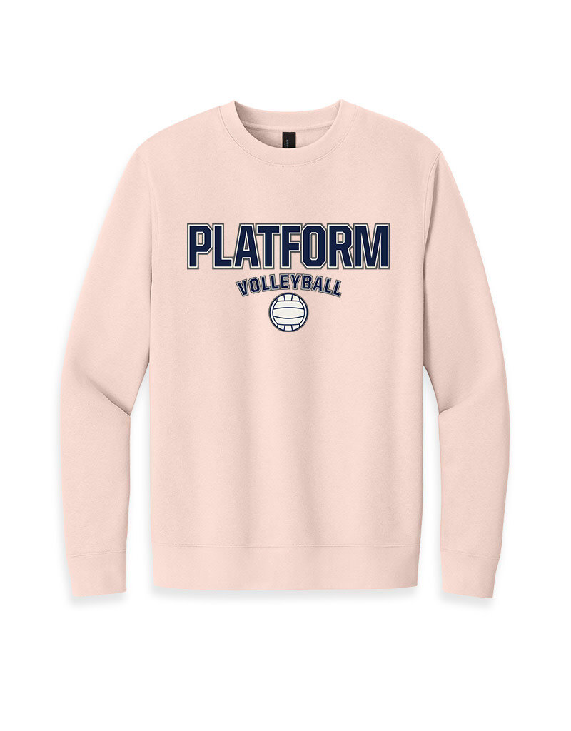 Platform Elite VB Unisex Ringspun Fleece Crewneck-Rosewater Pink