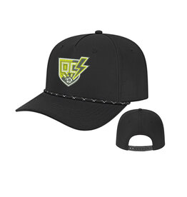 QC Strikers Athletic Rope Cap - Black/Black/White