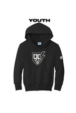 QC Strikers Youth Fleece Hooded Sweatshirt-Black YOUTH
