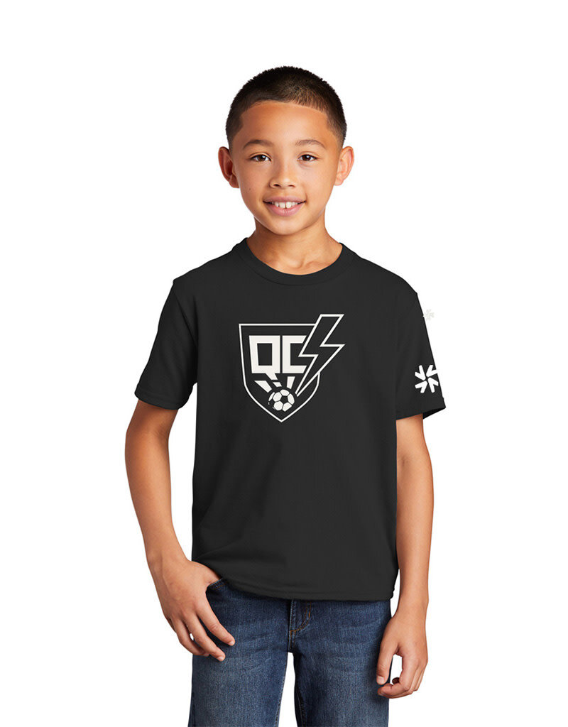 QC Strikers YOUTH Short Sleeve Tee-Black YOUTH