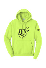 QC Strikers Unisex Basic Hooded Sweatshirt-Neon Yellow