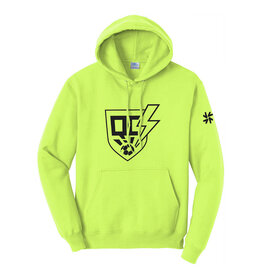 QC Strikers Unisex Basic Hooded Sweatshirt-Neon Yellow