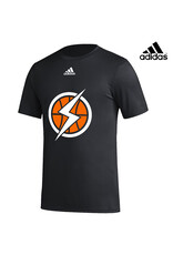 QC Shockers BB Adidas Men Short Sleeve Pregame BOS Performance Tee - Black