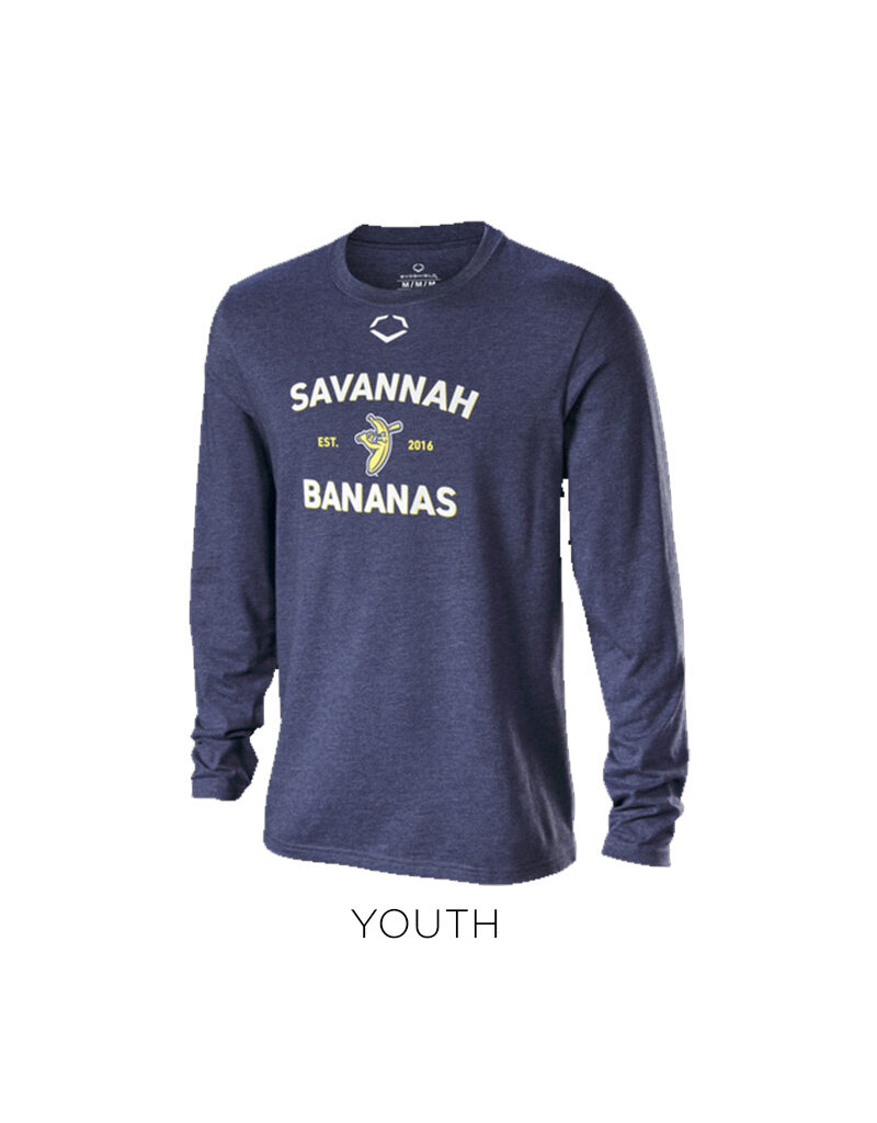 EvoShield Youth Bananas EvoShield Long Sleeve Tee - Navy