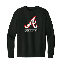 QC Area Knights Pinstripe "A" Crewneck-Black