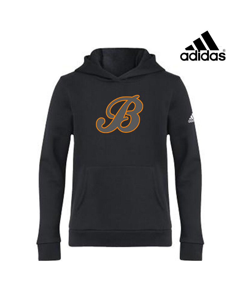 Adidas Barnstormers Baseball Adidas Youth Fleece Hooded Sweatshirt- Black