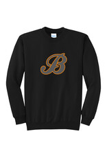 Barnstormers Baseball Unisex Fleece Crewneck Sweatshirt-Black