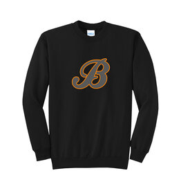 Barnstormers Baseball Unisex Fleece Crewneck Sweatshirt-Black