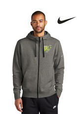 Nike QC Strikers Nike Club Fleece Sleeve Swoosh Full-Zip Hoodie Men-Charcoal Heather