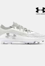 Under Armour UA Magnetico Elite 4 FG Men's Soccer Cleats - White/WhiteClay/Metallic Silver