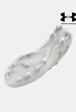 Under Armour UA Magnetico Elite 4 FG Men's Soccer Cleats - White/WhiteClay/Metallic Silver