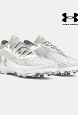 Under Armour UA Magnetico Elite 4 FG Men's Soccer Cleats - White/WhiteClay/Metallic Silver