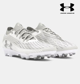 Under Armour UA Magnetico Elite 4 FG Men's Soccer Cleats - White/WhiteClay/Metallic Silver