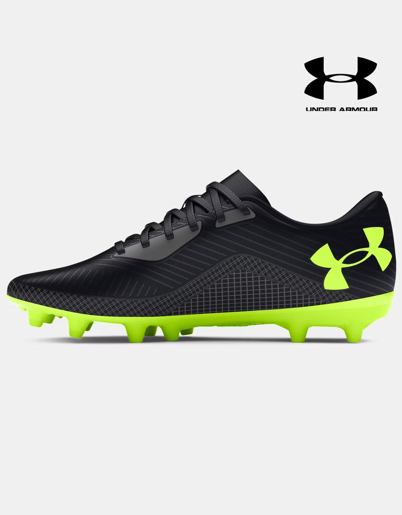Under Armour UA Shadow Select 2 FG Jr. Kids' Soccer Cleats - Black/CASTLEROCK/High Vis Yellow