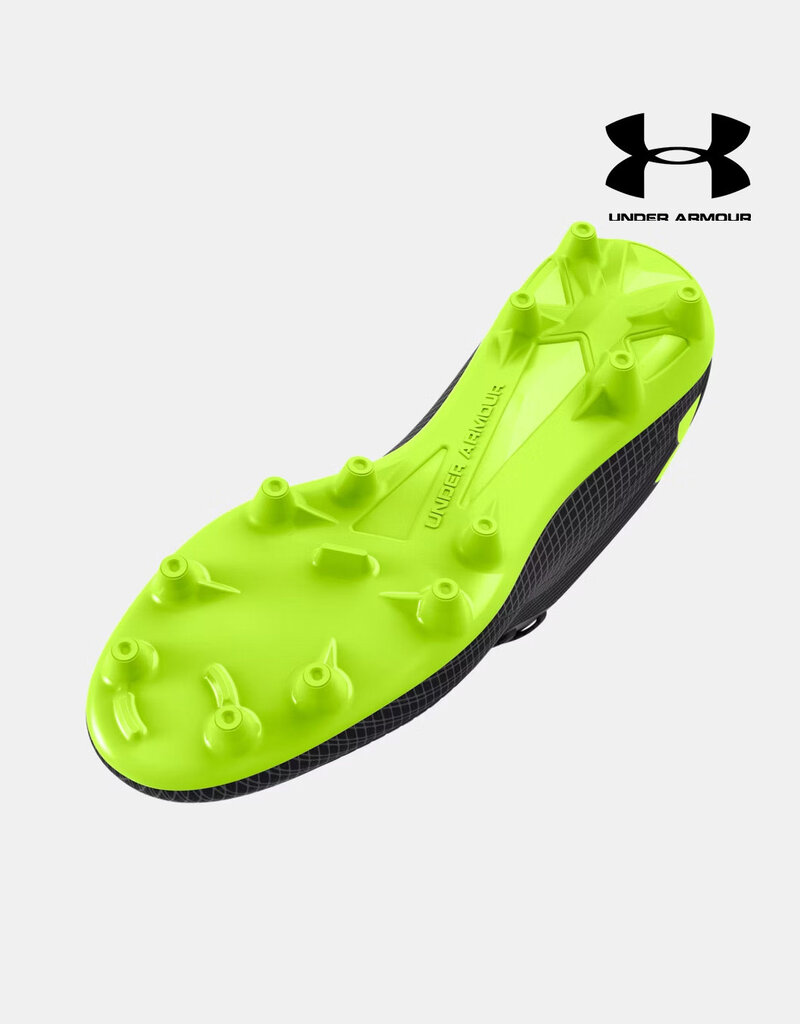 Under Armour UA Shadow Select 2 FG Jr. Kids' Soccer Cleats - Black/CASTLEROCK/High Vis Yellow