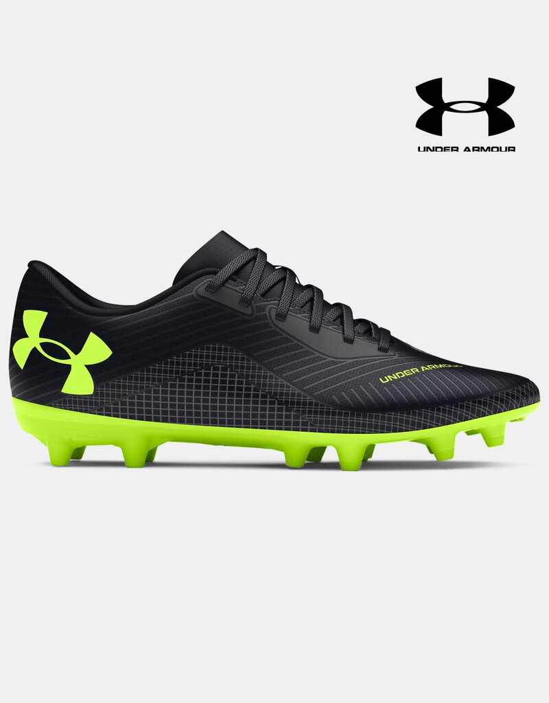 Under Armour UA Shadow Select 2 FG Jr. Kids' Soccer Cleats - Black/CASTLEROCK/High Vis Yellow